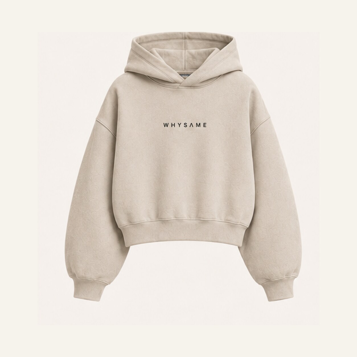 Sudadera boxy WHYSAME FORM 004 en color STONE
