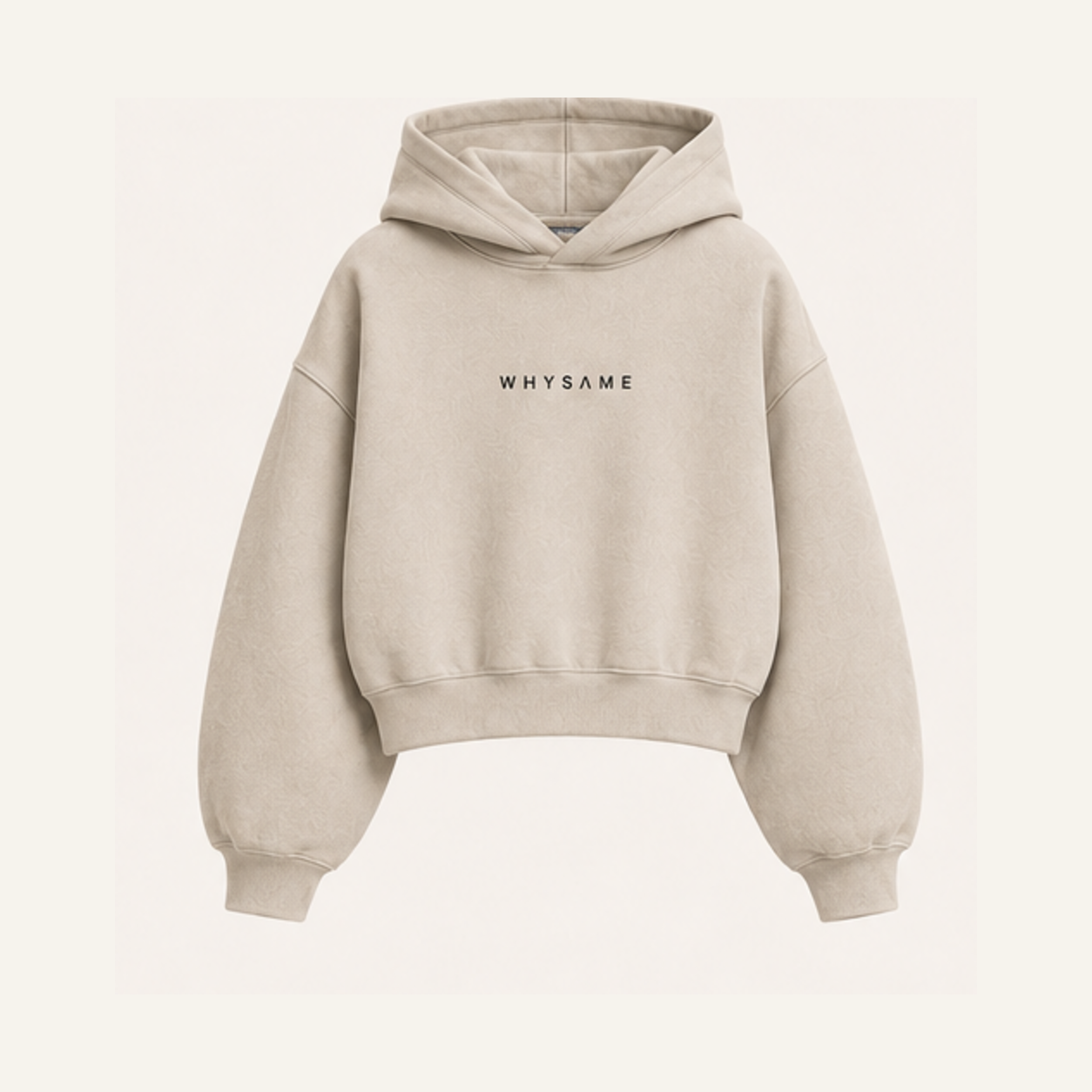Sudadera boxy WHYSAME FORM 004 en color STONE